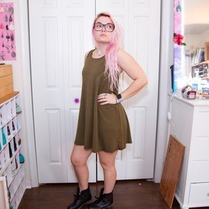 Adorable Black and Green Striped Dress